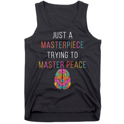 Just A Masterpiece Mental Health Awareness Green Stigma Tank Top
