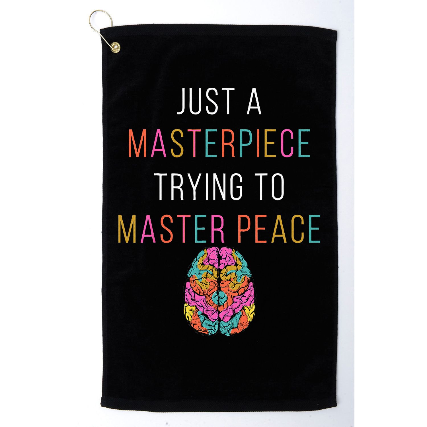Just A Masterpiece Mental Health Awareness Green Stigma Golf Towel