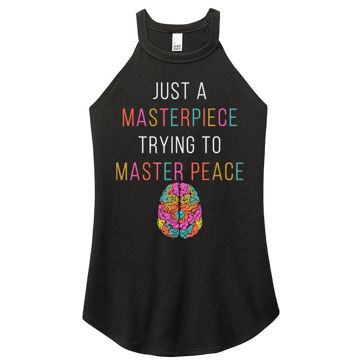 Just A Masterpiece Mental Health Awareness Green Stigma Women's Perfect Tri Rocker Tank