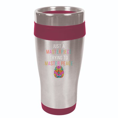 Just A Masterpiece Mental Health Awareness Green Stigma 16oz Travel Tumbler