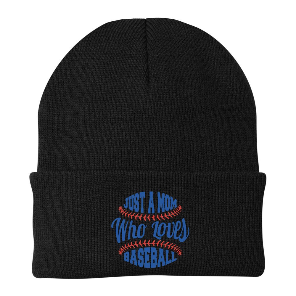 Just A Mom Who Loves Baseball Beanie