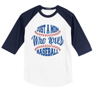 Just A Mom Who Loves Baseball Baseball Sleeve Shirt