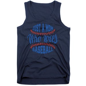 Just A Mom Who Loves Baseball Tank Top