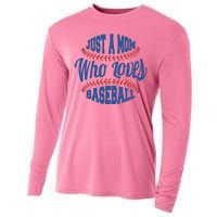 Just A Mom Who Loves Baseball Cooling Performance Long Sleeve Crew