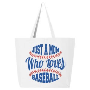 Just A Mom Who Loves Baseball 25L Jumbo Tote