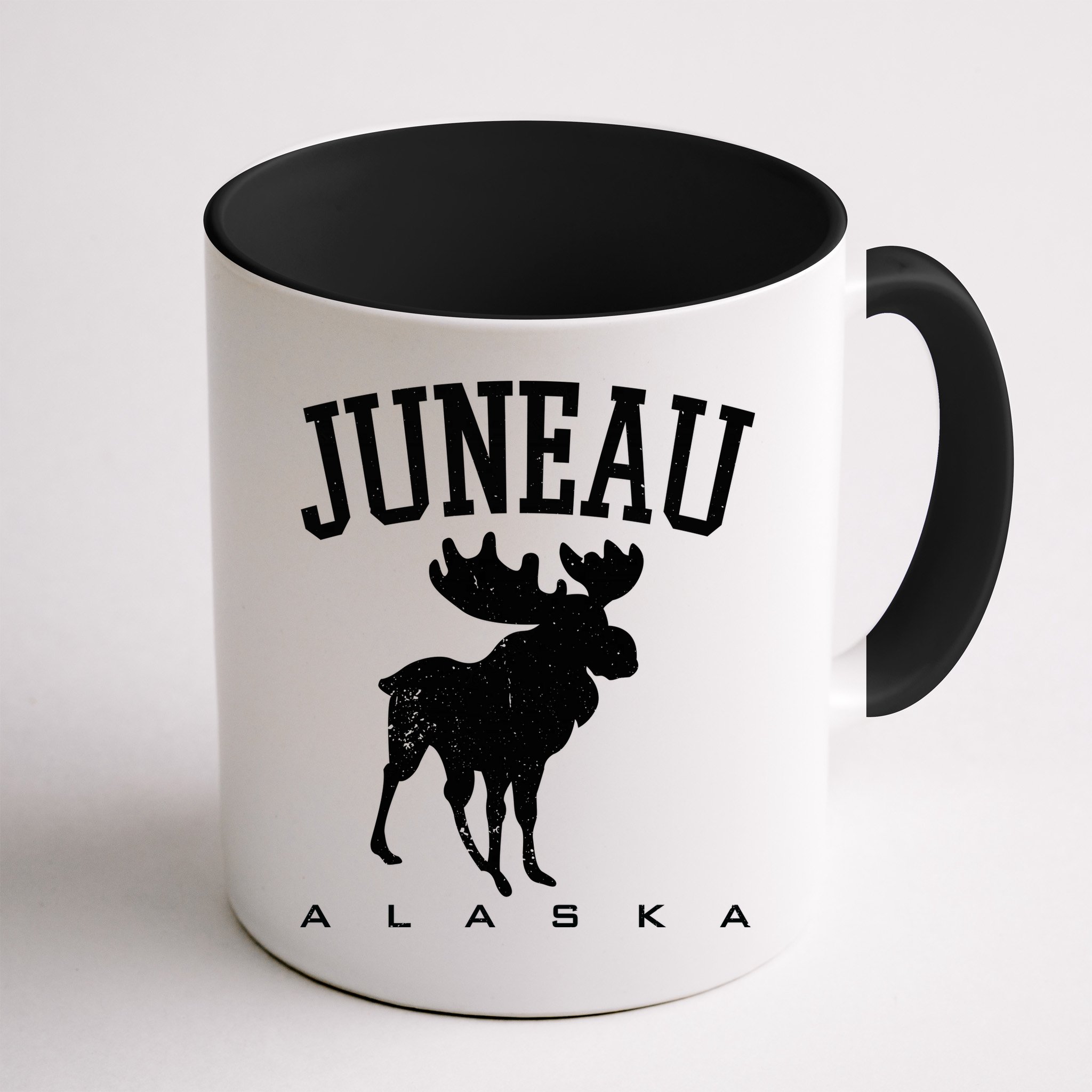 Juneau Alaska Moose Family Hiking Camping Trip Retro Vintage Funny Gift Mug