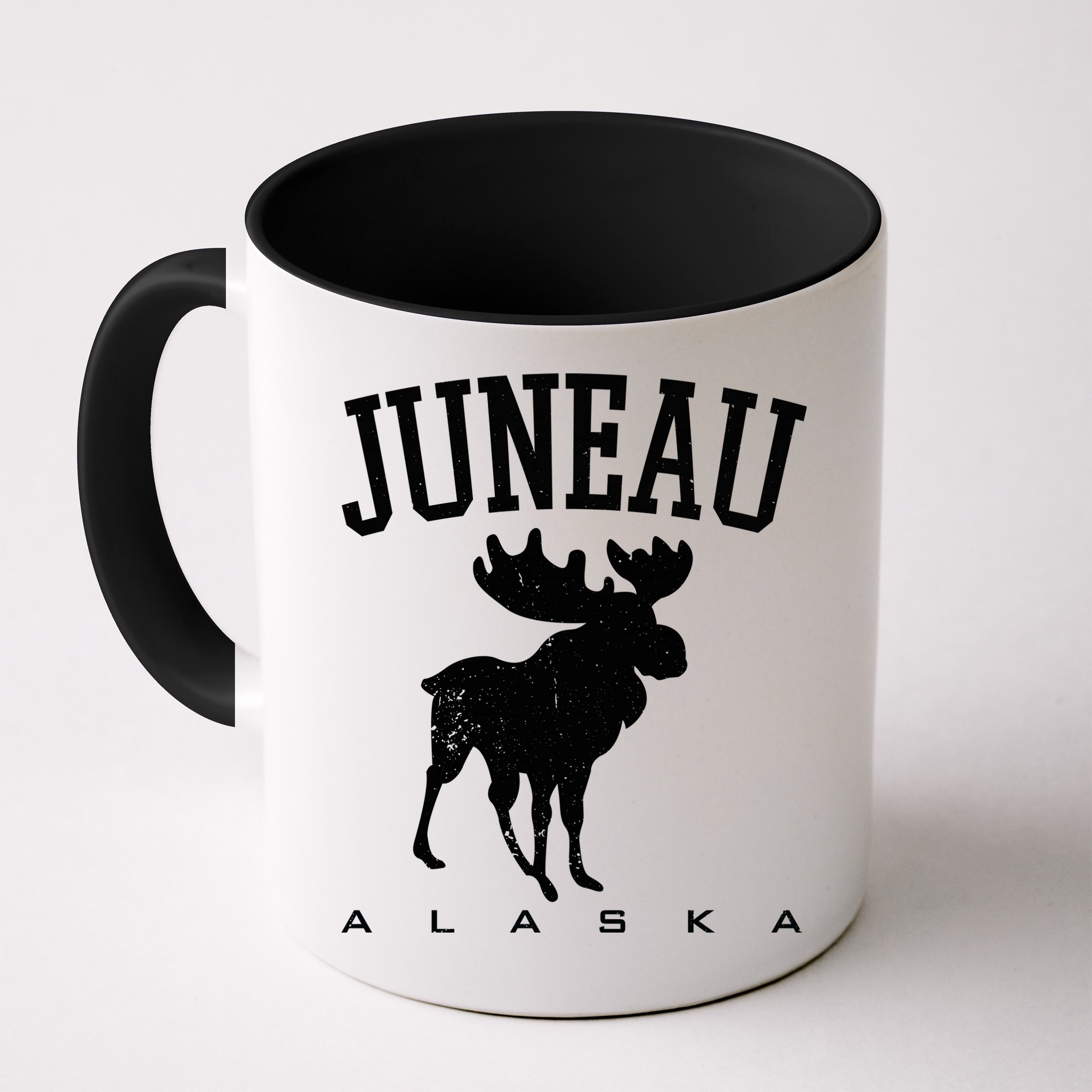 Juneau Alaska Moose Family Hiking Camping Trip Retro Vintage Funny Gift Mug