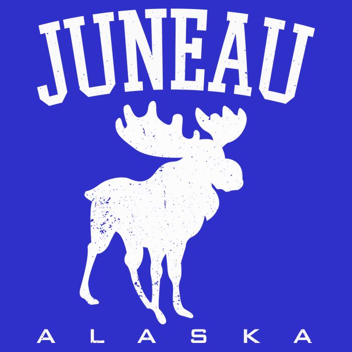 Juneau Alaska Moose Family Hiking Camping Trip Retro Vintage Funny Gift Hoodie