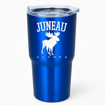 Juneau Alaska Moose Family Hiking Camping Trip Retro Vintage Funny Gift Tumbler