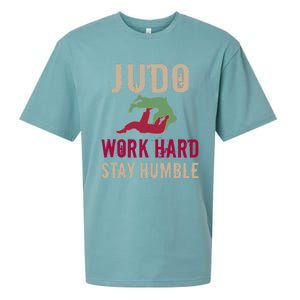 Judo And Martial Arts Work Hard Stay Humble Gift Cool Gift Sueded Cloud Jersey T-Shirt