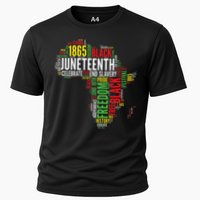 Juneteenth Africa Map Rd Art Black Pride Juneteenth Cooling Performance Crew T-Shirt