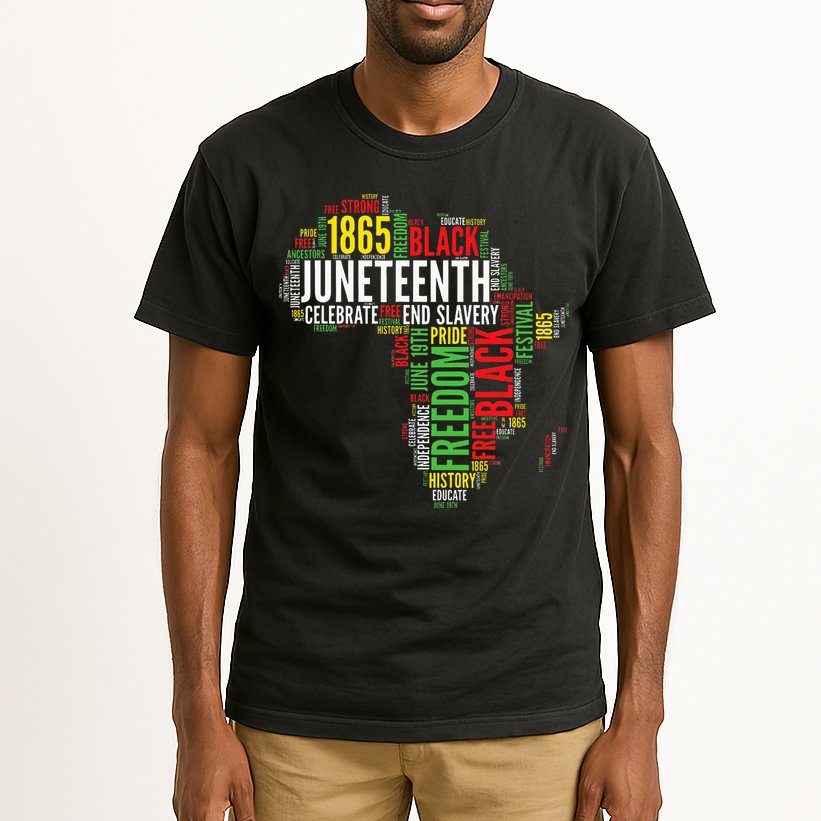 Juneteenth Africa Map Rd Art Black Pride Juneteenth Tall T-Shirt