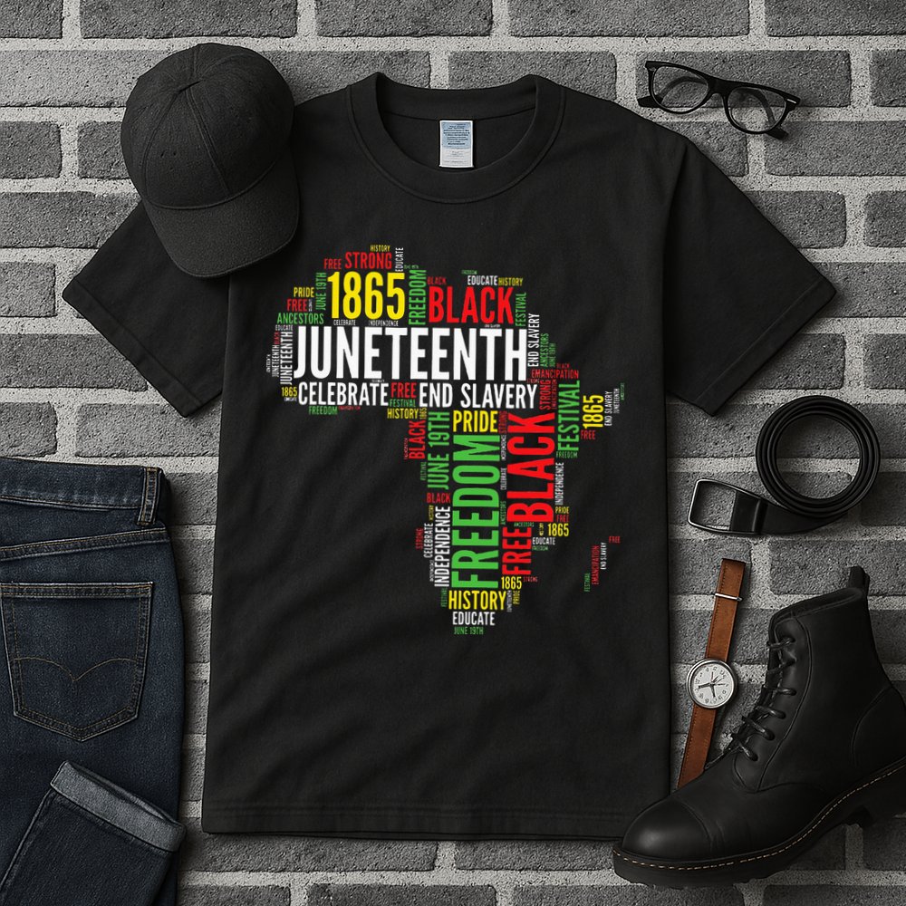 Juneteenth Africa Map Rd Art Black Pride Juneteenth Tall T-Shirt