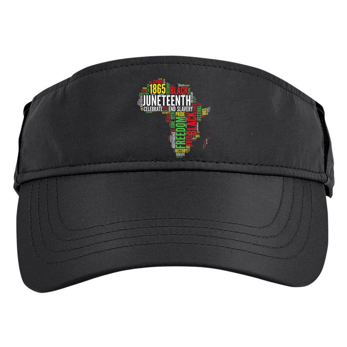 Juneteenth Africa Map Rd Art Black Pride Juneteenth Adult Drive Performance Visor