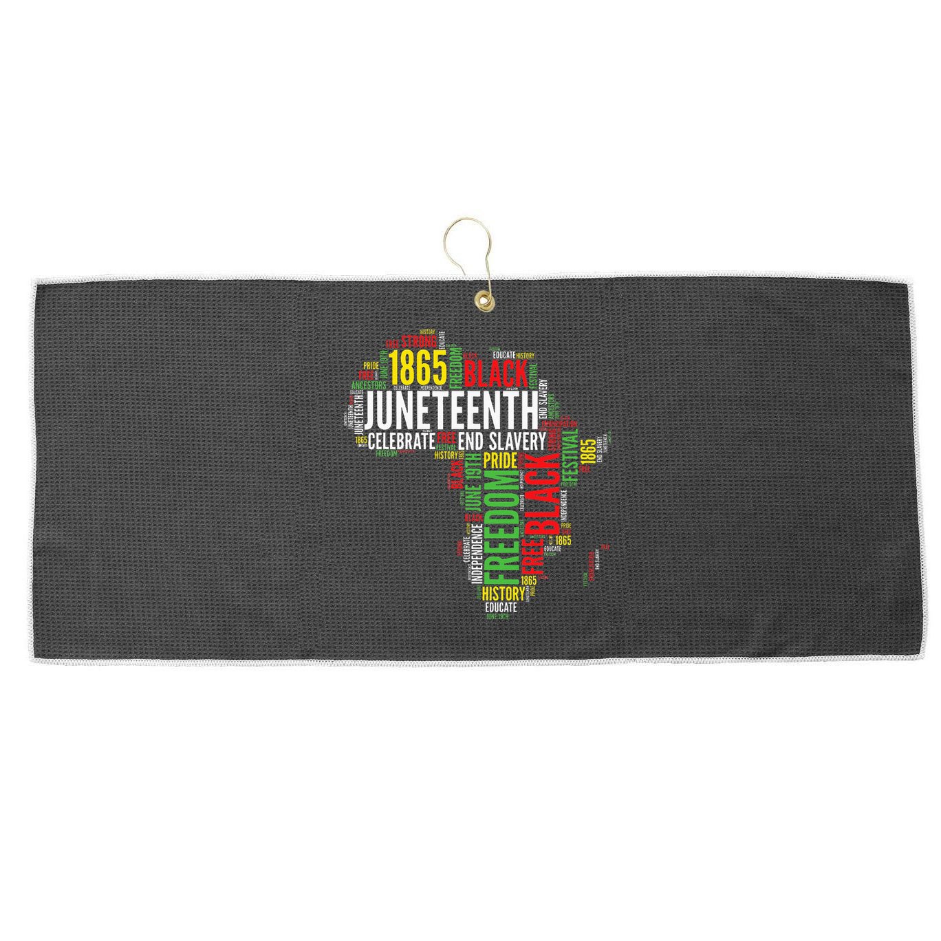 Juneteenth Africa Map Rd Art Black Pride Juneteenth Large Microfiber Waffle Golf Towel