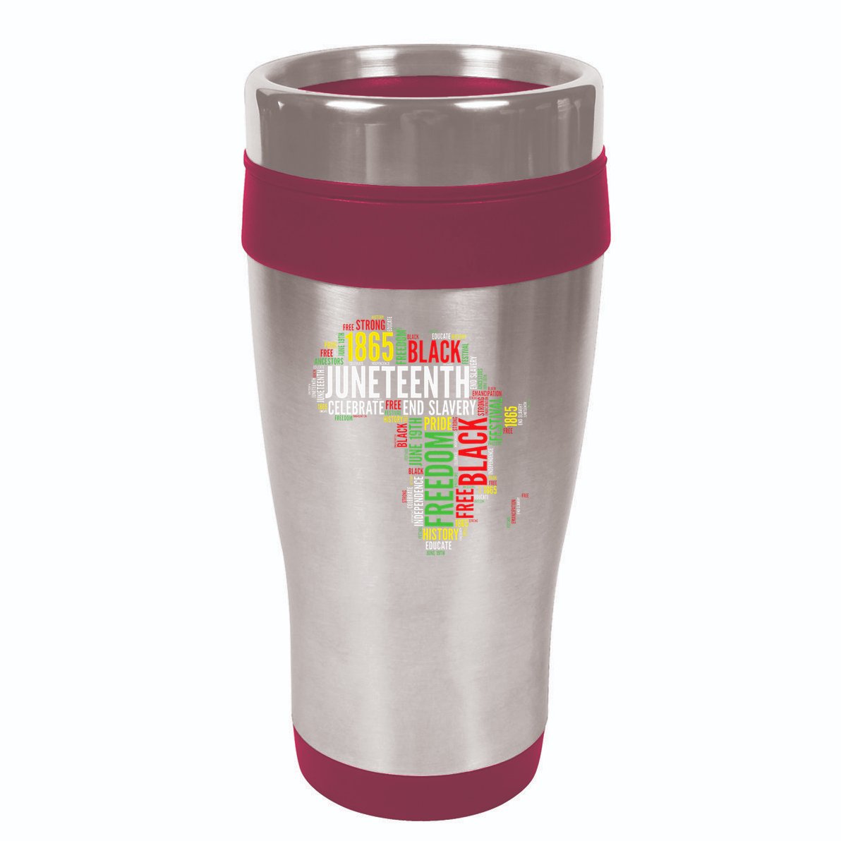 Juneteenth Africa Map Rd Art Black Pride Juneteenth 16oz Travel Tumbler