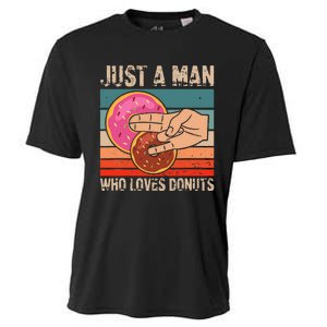 Just A Man Who Loves Donuts 2 In The Pinky 1 In The Stinky Cooling Performance Crew T-Shirt