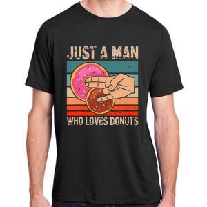 Just A Man Who Loves Donuts 2 In The Pinky 1 In The Stinky Adult ChromaSoft Performance T-Shirt