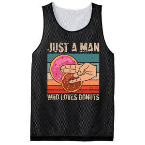 Just A Man Who Loves Donuts 2 In The Pinky 1 In The Stinky Mesh Reversible Basketball Jersey Tank