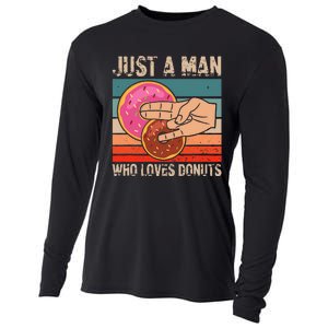 Just A Man Who Loves Donuts 2 In The Pinky 1 In The Stinky Cooling Performance Long Sleeve Crew