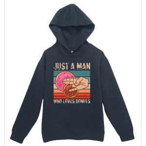 Just A Man Who Loves Donuts 2 In The Pinky 1 In The Stinky Urban Pullover Hoodie