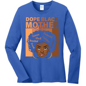 Juneteenth African Mom Dope Black Mother Gift Ladies Long Sleeve Shirt