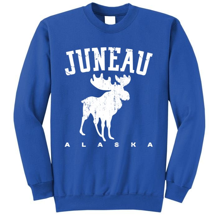 Juneau Alaska Moose Family Hiking Camping Trip Retro Vintage Funny Gift Sweatshirt