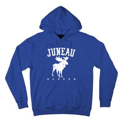 Juneau Alaska Moose Family Hiking Camping Trip Retro Vintage Funny Gift Tall Hoodie