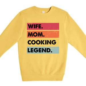 Just A Mom Who Cooks Awesome Food Kitchen Culinary Cook Gift Premium Crewneck Sweatshirt