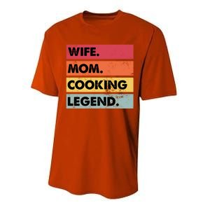 Just A Mom Who Cooks Awesome Food Kitchen Culinary Cook Gift Performance Sprint T-Shirt