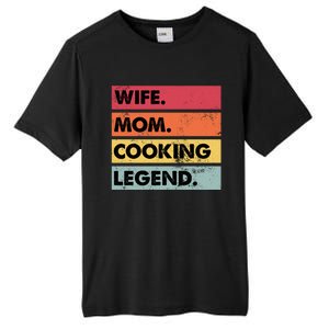 Just A Mom Who Cooks Awesome Food Kitchen Culinary Cook Gift Tall Fusion ChromaSoft Performance T-Shirt