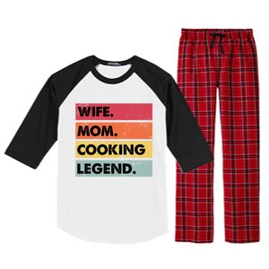 Just A Mom Who Cooks Awesome Food Kitchen Culinary Cook Gift Raglan Sleeve Pajama Set