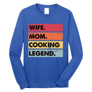 Just A Mom Who Cooks Awesome Food Kitchen Culinary Cook Gift Long Sleeve Shirt