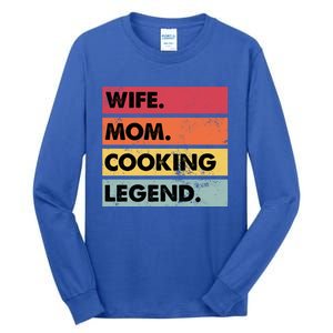 Just A Mom Who Cooks Awesome Food Kitchen Culinary Cook Gift Tall Long Sleeve T-Shirt