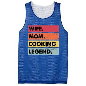 Just A Mom Who Cooks Awesome Food Kitchen Culinary Cook Gift Mesh Reversible Basketball Jersey Tank