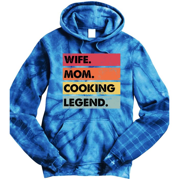 Just A Mom Who Cooks Awesome Food Kitchen Culinary Cook Gift Tie Dye Hoodie