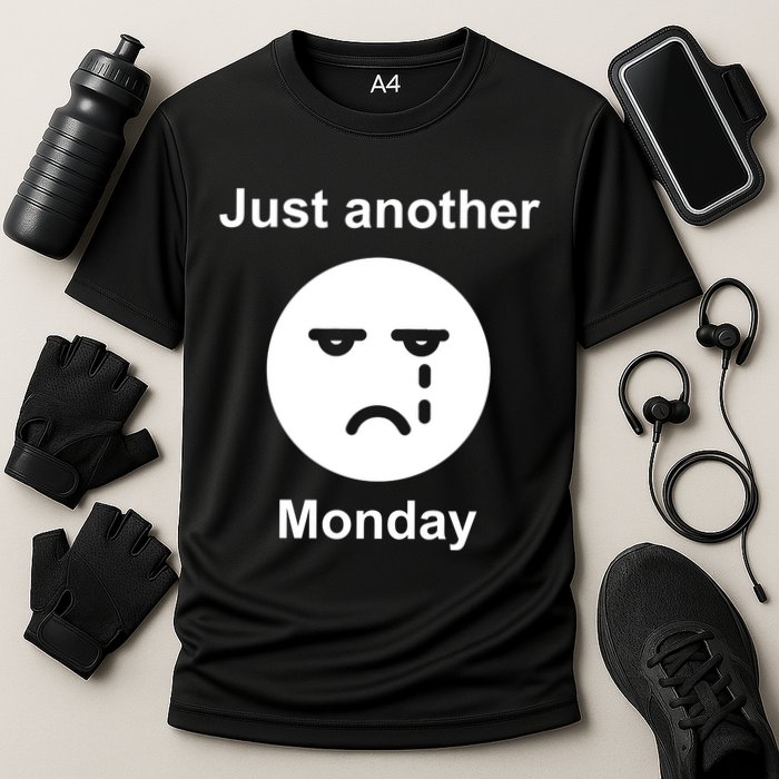 Just Another Monday Sad Face Cooling Performance Crew T-Shirt