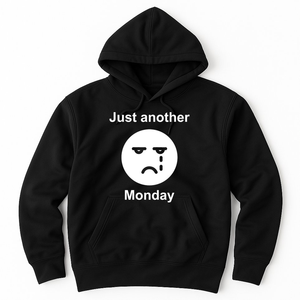 Just Another Monday Sad Face Hoodie