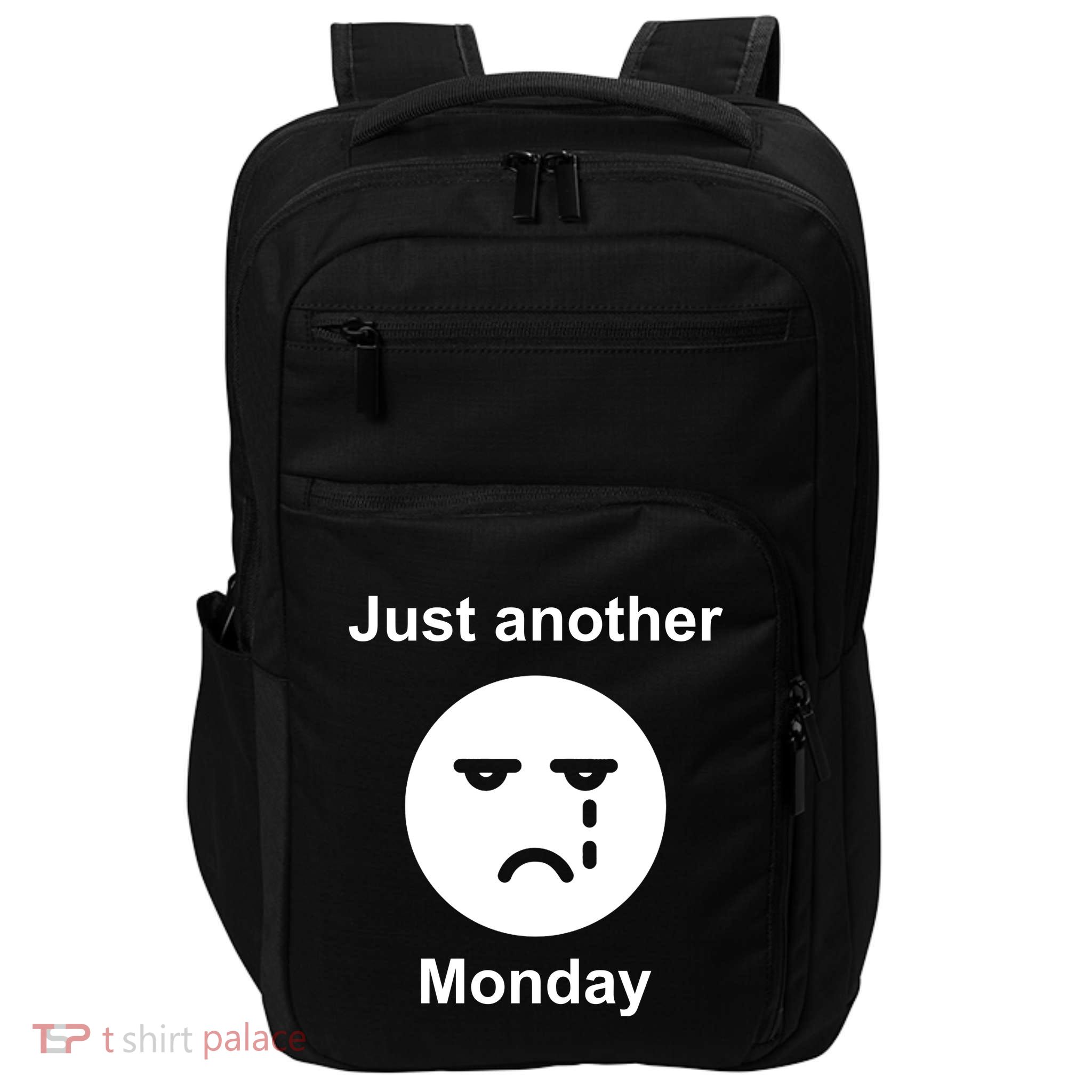 Just Another Monday Sad Face Impact Tech Backpack