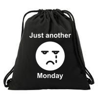 Just Another Monday Sad Face Drawstring Bag