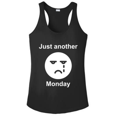 Just Another Monday Sad Face Ladies PosiCharge Competitor Racerback Tank