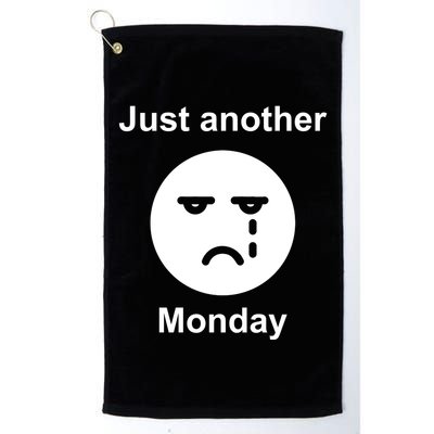 Just Another Monday Sad Face Golf Towel