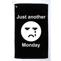 Just Another Monday Sad Face Golf Towel