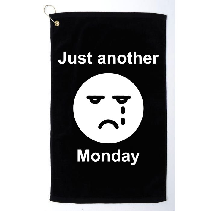 Just Another Monday Sad Face Golf Towel