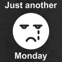 Just Another Monday Sad Face Golf Towel