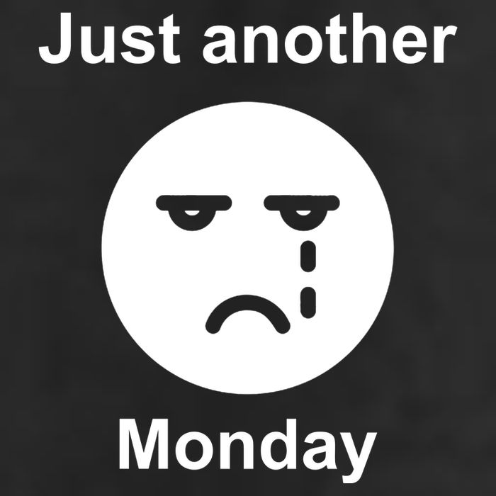 Just Another Monday Sad Face Golf Towel