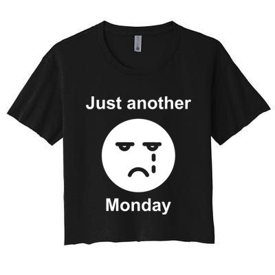 Just Another Monday Sad Face Crop Top