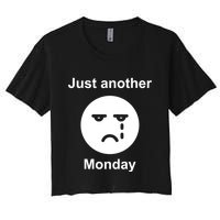 Just Another Monday Sad Face Women's Crop Top Tee