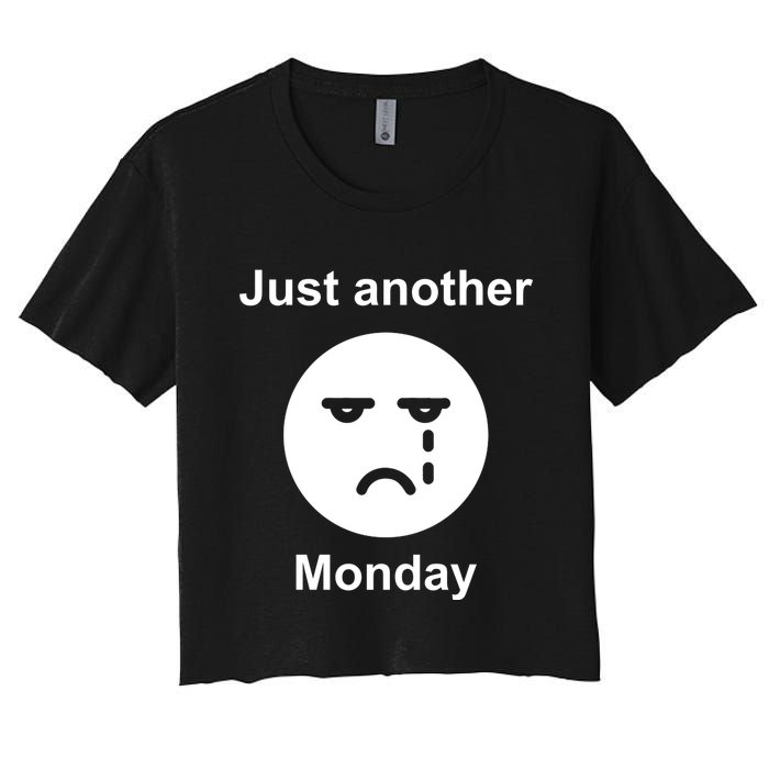 Just Another Monday Sad Face Women's Crop Top Tee