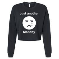 Just Another Monday Sad Face Cropped Pullover Crew